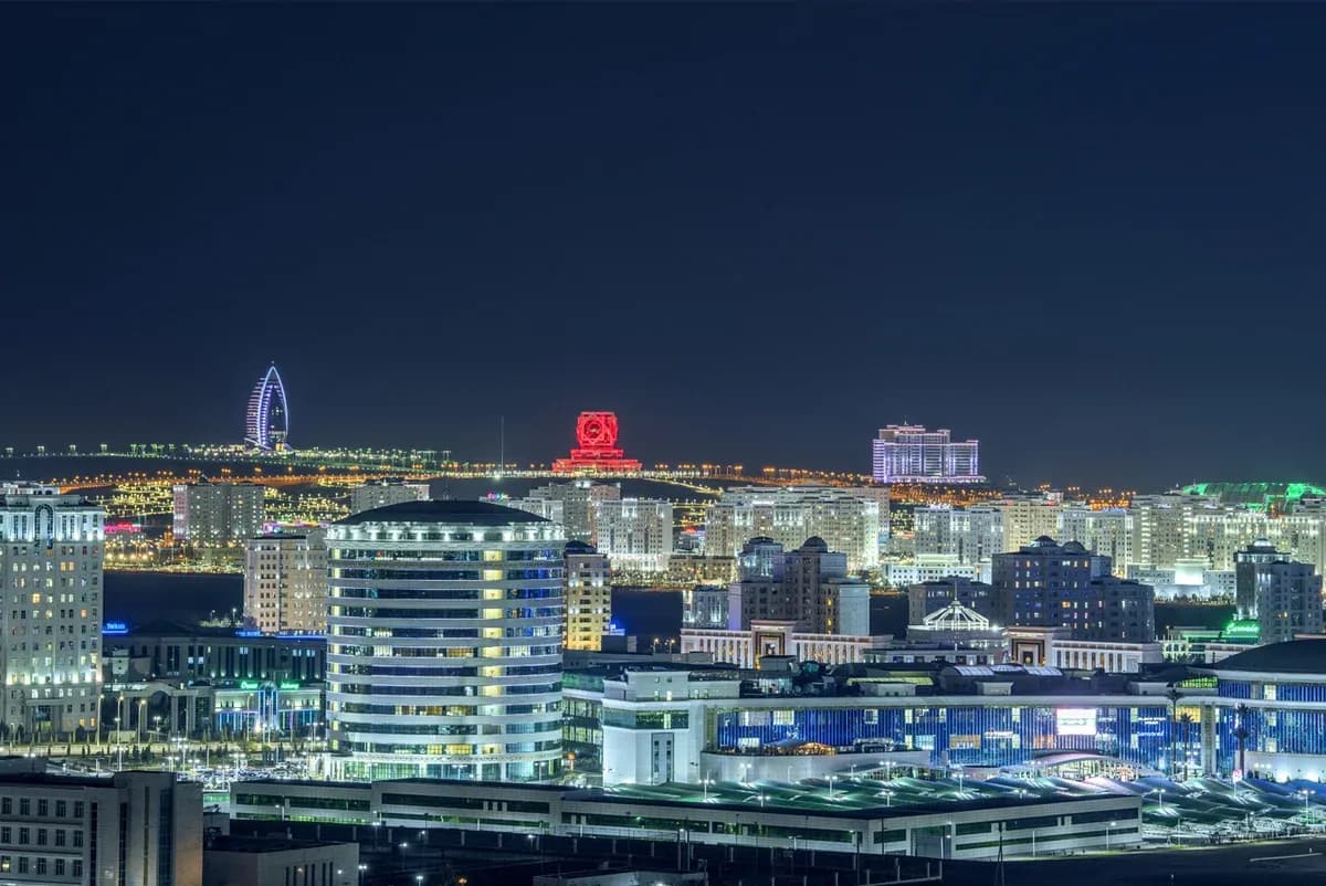 White marble buildings of Ashgabat